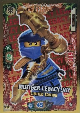 LEGO Ninjago Trading Card Game Limitierte Karte Nr. LE12 Mutiger Legacy Jay