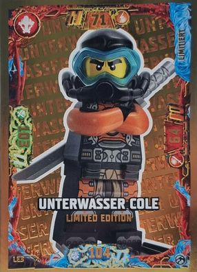 LEGO Ninjago Trading Card Game Limitierte Karte Nr. LE3 Unterwasser Cole