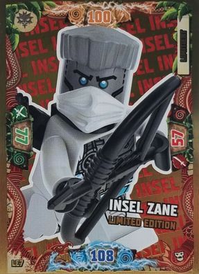 LEGO Ninjago Trading Card Game Limitierte Karte Nr. LE7 Insel Zane