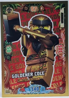 LEGO Ninjago Trading Card Game Limitierte Karte Nr. LE4 Goldener Cole