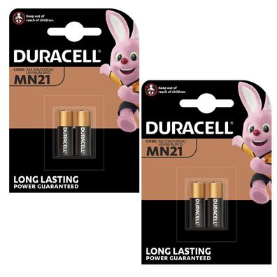 4x Duracell Alkaline Batterie MN21-A23-GP23A-L1028 - 2x2er Blister
