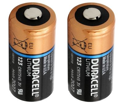 Duracell 3V Lithium Batterie 123 - DL123A/ CR123A/ CR17345 - 1400mAh - 2 Stück