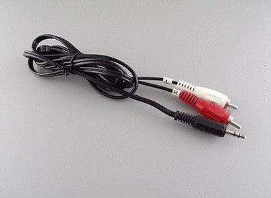 Audio Adapter Kabel Klinkenstecker 3,5mm Stereo > 2x Cinch Stecker 2m