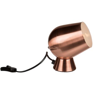 Metall Tischleuchte Kupferfarben Kabel Schalter Homeoffice Schreibtischlampe E14