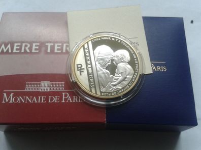 Original 10 euro 2010 PP Frankreich Mutter Teresa Mere therese 22,2g Silber