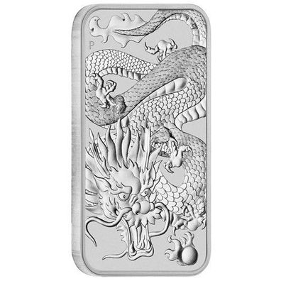 Perth Mint Rectangular Drache Dragon 2022 1 oz 999 Silber Silbermünze Münzbarren