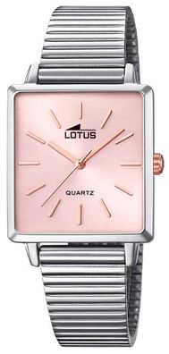 Modische Lotus Damen Uhr Trendy Armbanduhr Edelstahlarmband 18715/2