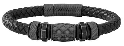 Police Armband Herrenarmband Lederband schwarz PJ26458BLB.01