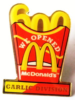 Mc Donald´s - We opened - Garlic Division - Pin 25 x 18 mm