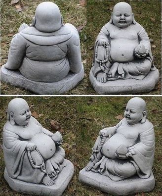 Steinfigur Feng Shui Buddha 30 cm 15 kg Handarbeit Frostfest Wasserfest. NEU.