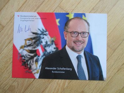 Österreich Bundesminister Bundeskanzler ÖVP Alexander Schallenberg hands. Autogramm!