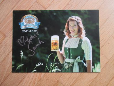 Bayerische Bierkönigin 2021-2022 Sarah Jäger - handsigniertes Autogramm!!!