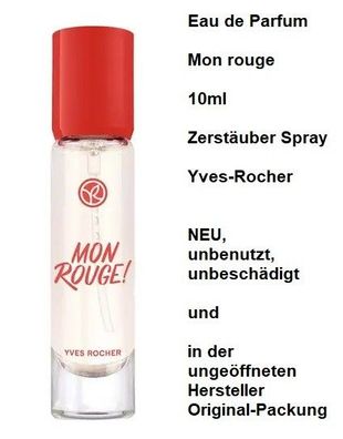 Eau de Parfum Mon rouge 10ml Zerstäuber Spray Yves-Rocher. NEU unbenutzt unbeschädigt
