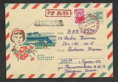 Ganzsache Sowjetunion nach Berlin (Ost) DDR 1967
