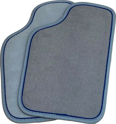 Fußmatten für BMW 5er G30 / G31 in Velours Elegant grau oder hellgrau Nubuk blau