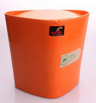 Trix Eco Abfalleimer Kosmetikeimer Tischeimer Orange. Dreieck-Design.