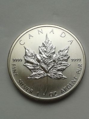 5 Dollars 2011 Kanada Maple leaf 5$ 2011 Kanada Maple leaf 1 Unze Silber bankfrisch