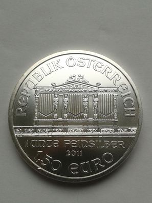 1,5 euro 2011 Österreich Wiener Philharmoniker bankfrisch 1 Unze 9999er Silber