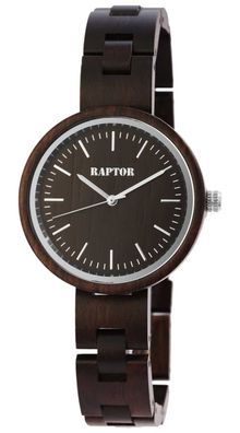 Raptor Damen Uhr Holzuhr Armbanduhr RA10190-001