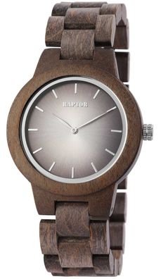 Raptor Holz Uhr Armbanduhr RA10208-001 braun