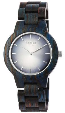 Raptor Holz Uhr Armbanduhr RA10208-004 braun blau