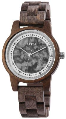 Raptor Holz Uhr Armbanduhr RA10210-001 grau Damen Holzuhr