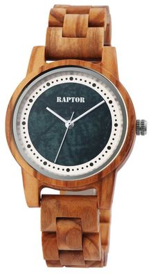 Raptor Holz Uhr Armbanduhr RA10210-004 braun blau Damen Holzuhr