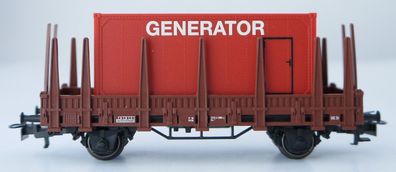 Märklin 00752 Flachwagen beladen mit Container Generator - Spur H0 - OVP