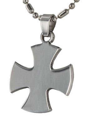 Halskette Kugelkette Kreuz Herren Halsschmuck Kette 48 cm silber-farbig