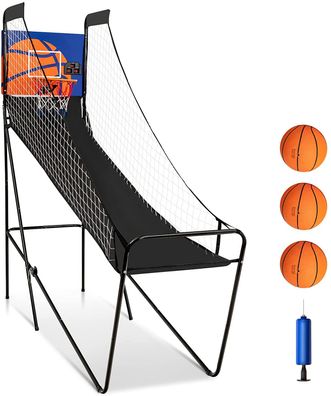 Basketballautomat klappbar, elektrischer Basketballständer mit 3 Basketbälle