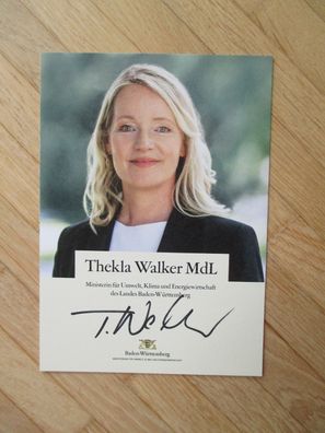 Baden-Württemberg Ministerin Die Grünen Thekla Walker - handsigniertes Autogramm!!!