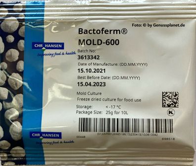 Bactoferm Edelschimmelkultur | Mold-600 25 g - Edelschimmel für Wurstwaren
