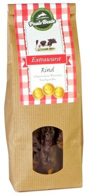 Pauls's Beute ¦ Extrawurst - Rind - 200g ¦ Kauartikel für ausgwachsene Hunde