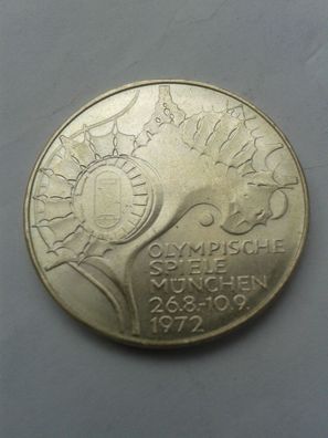 10 Mark 1972 BRD Olympische Spiele München Zeltdach 625er Silber vz-st