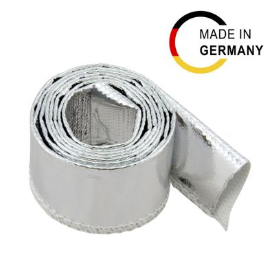 0,5m Aluminium Hitzeschutz Schlauch 16mm Fiberglas Kabelschutz Thermo Schlauch