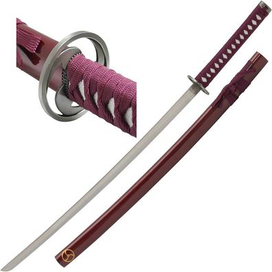 Samuraischwert rot inklusive Holz Scheide