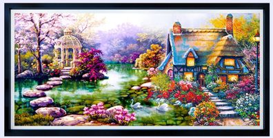 Diamond Painting Full Diamant Kreuzstich Stickerei Malerei Modern 100 * 50Cm O