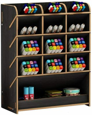 Stifthalter Aufbewahrungsbox aus Holz, multifunktionaler Schreibtisch-Organizer