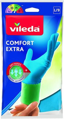 Vileda® Comfort und Care Gummihandschuhe mit Kamille Lotion 1 Paar