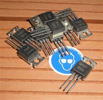 2x Transistor PNP 45V 6,0A 65W TO-220 Texas Instruments B521 BD244 + SdfkPlakette