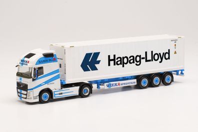 Herpa 314848 - Volvo FH Gl. XL Container-Sattelzug - Wiek / Hapag Lloyd (Hamburg). 1: