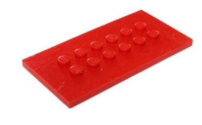 6576 LEGO® 1x Platte 4 x 8 mit Mittelnoppen Eisenbahn - rot