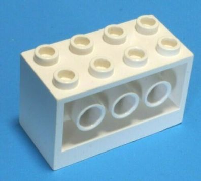 6061 LEGO® Baustein 2 x 4 x 2 mit seitl. Löchern - weiß - Set 6454
