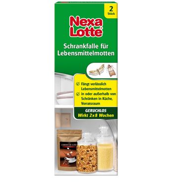 NEXA LOTTE® Schrankfalle für Lebensmittelmotten, 2 Stück