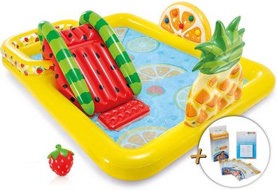 INTEX 57158NP Playcenter Fun 'n Fruity (244 x191x91cm) + Wasserpflege & Flicken