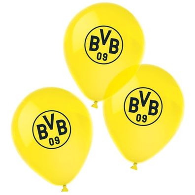 amscan 9908533 Luftballons BVB, 6 Stück, Borussia Dortmund Ballons