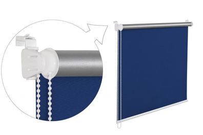 Thermorollo Verdunklungsrollo 105x200 cm blau Fensterrollo mit Thermobeschich...