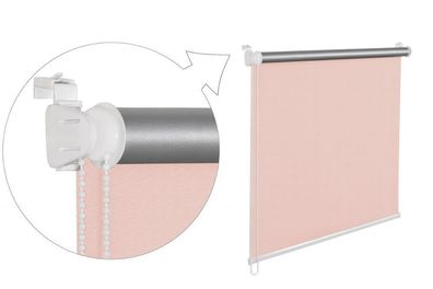 Thermorollo Verdunklungsrollo 110x200 cm rosa Fensterrollo mit Thermobeschich...