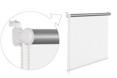 Thermorollo Verdunklungsrollo 100x200 cm weiss Fensterrollo mit Thermobeschic...
