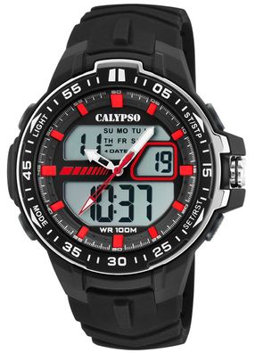 Calypso Herren Armbanduhr Quarzwerk Analog schwarz Digital K5766